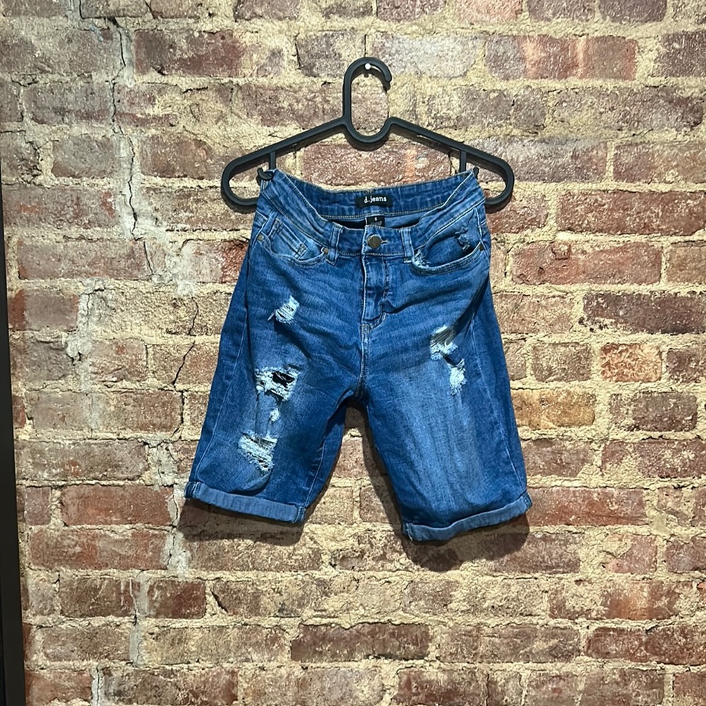 D Jeans Ripped Shorts